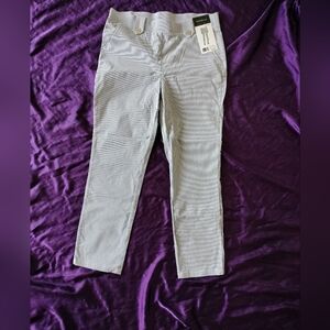 Blue and White cropped Ankle Pant